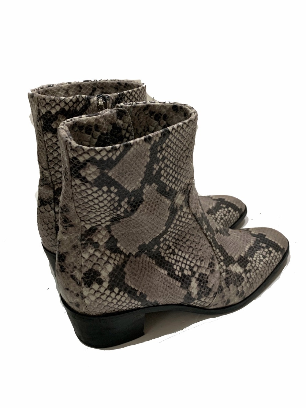 AERA Python-Effect Ankle Boots - Picture 2 of 9